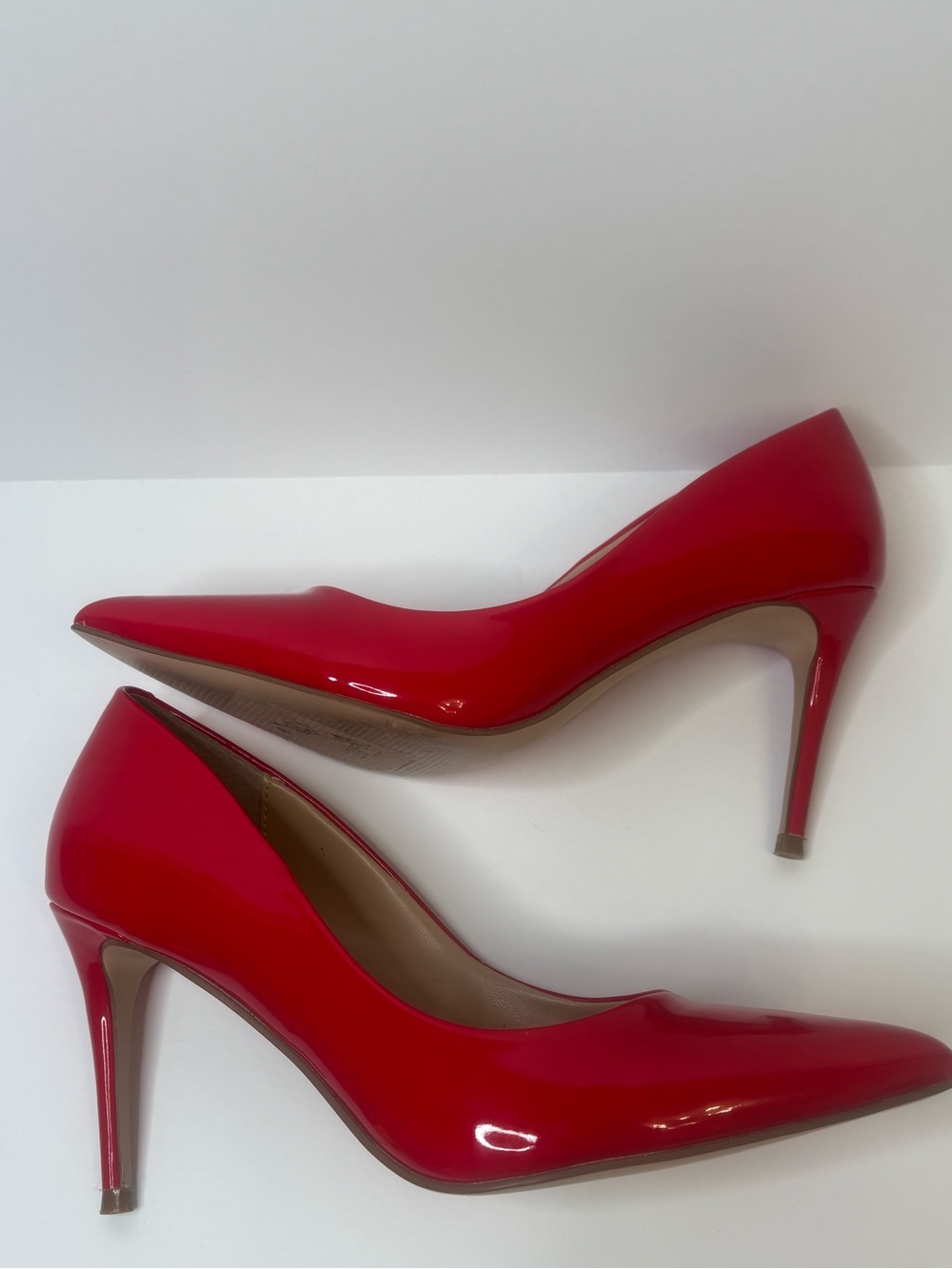 Steve Madden Red Patent Pointed-Toe Stiletto Pumps Size 7 - Picture 2 of 12